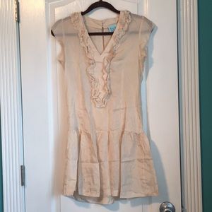 Kimchi Blue Sheer Silk Ruffled Dropwaist Sz XS